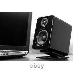 Kanto Yu2 Active Powered Bookshelf Speakers Built in DAC Black OPEN BOX