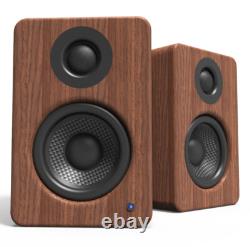 Kanto Yu2 Active Powered Bookshelf Speakers Built in DAC Hi-Fi Walnut