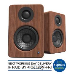 Kanto Yu2 Active Powered Bookshelf Speakers Built in DAC Hi-Fi Walnut