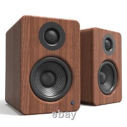 Kanto Yu2 Active Powered Bookshelf Speakers Built in DAC Hi-Fi Walnut