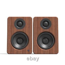Kanto Yu2 Active Powered Bookshelf Speakers Built in DAC Hi-Fi Walnut