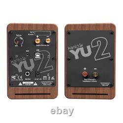 Kanto Yu2 Active Powered Bookshelf Speakers Built in DAC Hi-Fi Walnut