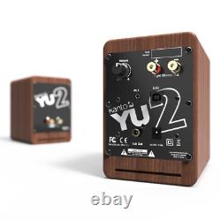 Kanto Yu2 Active Powered Bookshelf Speakers Built in DAC Hi-Fi Walnut