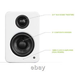 Kanto Yu2 Active Powered Bookshelf Speakers Built in DAC Hi-Fi White OPEN BOX