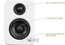 Kanto Yu2 Active Powered Bookshelf Speakers Built in DAC White NO ORIGINAL BOX
