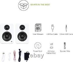 Kanto Yu2 Active Powered Bookshelf Speakers Built in DAC White NO ORIGINAL BOX