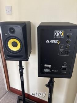 Krk Rokit Classic 7 Powered Monitors (pair) & Adam Hall Stands