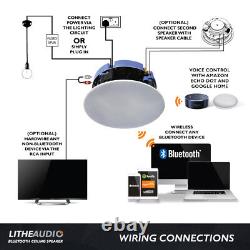 Lithe Audio Bluetooth 6.5 Ceiling Speaker Alexa Echo & Google Home Compatible