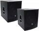 MACKIE SRM1801 18 Powered Subwoofer PAIR with Mackie Branded Covers