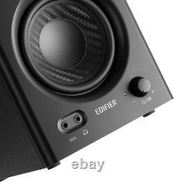 MR4 Powered Studio Monitor Speakers, 4 Active Near-Field Monitor Speaker Blac