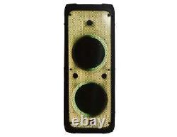 MR DJ FLAME5500LED 2 x 12 Bluetooth PA Party Speakers Liquid Crystal LED TWS FM