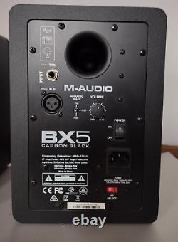 M-Audio BX5 5 Powered Studio Monitors Carbon Black Pair (Set of 2)