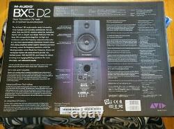 M-Audio BX5 D2 5 inch Powered Studio Monitor Speaker (PAIR) in ORGINAL Open Box