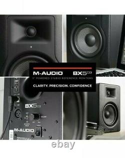 M-Audio BX5 D3 Pair 2-Way 5 Active Powered Studio Monitors Black