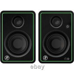 Mackie CR3-XBT 3 Active Powered Bluetooth Studio Monitor Speakers Pair w Stands