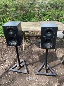 Mackie HR 624 Active Studio Monitors pair With Stands And Power Leads