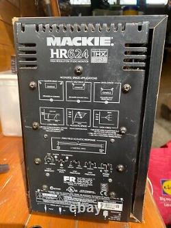 Mackie HR 624 Active Studio Monitors pair With Stands And Power Leads