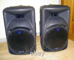 Mackie Pair Of Srm450 V2 Pa Active Speakers & Power Leads Good Working Condition