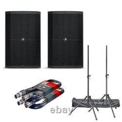 Mackie Thump215XT 15 1400W Powered Loudspeaker PAIR with Stands and Cables