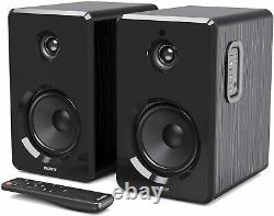 Majority D40 Active Bookshelf Speakers Pair of Powered Stereo Hifi Black