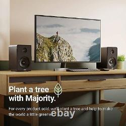 Majority D40 Active Bookshelf Speakers Pair of Powered Stereo Hifi Black