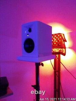 (PAIR) JBL 5 MK II Powered Studio Reference Monitor Speakers White with cords A+