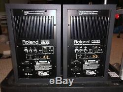 PAIR ROLAND DS-90A Two Powered 24-bit Digital Studio Monitors Bi-Amp