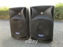 PAIR USED FBT ProMaxx 14a Active Powered Speakers with padded covers