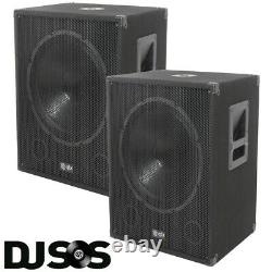 PAIR (X2) QTX QT15SA 15 Active Powered 600W DJ PA Subwoofer Sub Party Club Bass