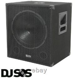 PAIR (X2) QTX QT15SA 15 Active Powered 600W DJ PA Subwoofer Sub Party Club Bass