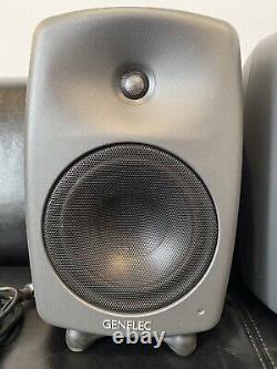 PAIR of Genelec 8040B 180-Watt Bi-Amplified 6.5 Woofer Powered Studio Monitor