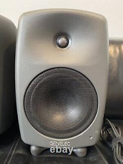 PAIR of Genelec 8040B 180-Watt Bi-Amplified 6.5 Woofer Powered Studio Monitor