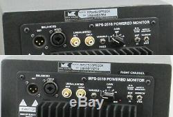 PAIR of M & K Sound Miller & Kreisel Powered Studio Monitors MPS-2510P SQCR #023