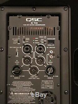 PAIR of QSC K10. 10 Powered PA Speaker 1000W