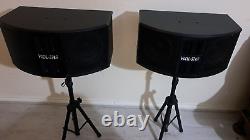 PA Speaker System Set with Stands Pair Active Powered DJ Vocal-Star Vs-250a