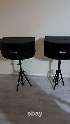 PA Speaker System Set with Stands Pair Active Powered DJ Vocal-Star Vs-250a