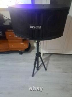 PA Speaker System Set with Stands Pair Active Powered DJ Vocal-Star Vs-250a