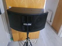 PA Speaker System Set with Stands Pair Active Powered DJ Vocal-Star Vs-250a