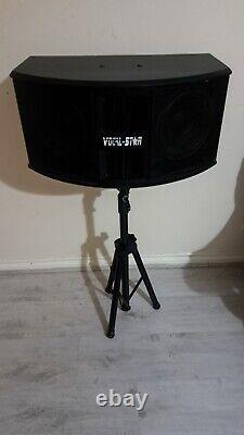 PA Speaker System Set with Stands Pair Active Powered DJ Vocal-Star Vs-250a