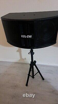 PA Speaker System Set with Stands Pair Active Powered DJ Vocal-Star Vs-250a