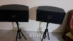 PA Speaker System Set with Stands Pair Active Powered DJ Vocal-Star Vs-250a