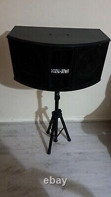 PA Speaker System Set with Stands Pair Active Powered DJ Vocal-Star Vs-250a