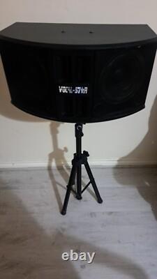 PA Speaker System Set with Stands Pair Active Powered DJ Vocal-Star Vs-250a