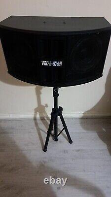 PA Speaker System Set with Stands Pair Active Powered DJ Vocal-Star Vs-250a