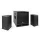 PA System for DJ, Active 12 Subwoofer with Pair of 6.5 Speaker Package, PD1200