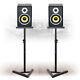 PDSM Pair 4 Active Powered Studio DJ Montors Speakers, Floor Stands and Pads