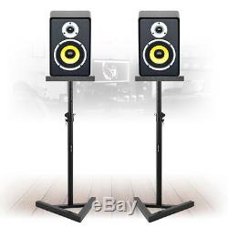 PDSM Pair 4 Active Powered Studio DJ Montors Speakers, Floor Stands and Pads