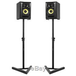 PDSM Pair 4 Active Powered Studio DJ Montors Speakers, Floor Stands and Pads