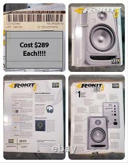 Pair (2) KRK Rokit 5 G3 5'' Powered Studio Monitors Limited Edition Retro Gold