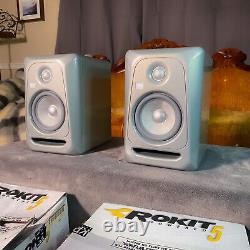 Pair (2) KRK Rokit 5 G3 5'' Powered Studio Monitors Limited Edition Retro Gold